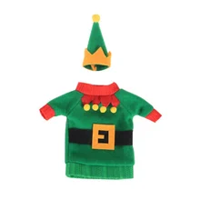 Рождественская бутылка вина обложка комплект украшения вина набор Рождественские вечерние праздничные украшения для обеденного стола