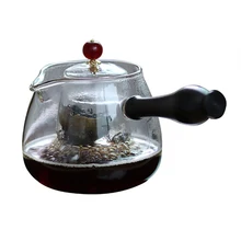 GFHGSD термостойкие Стекло 650 мл чайник боросиликатного бесцветные S Чай med/вареная дома чайник с цветами фильтр чайник для заварки комплект