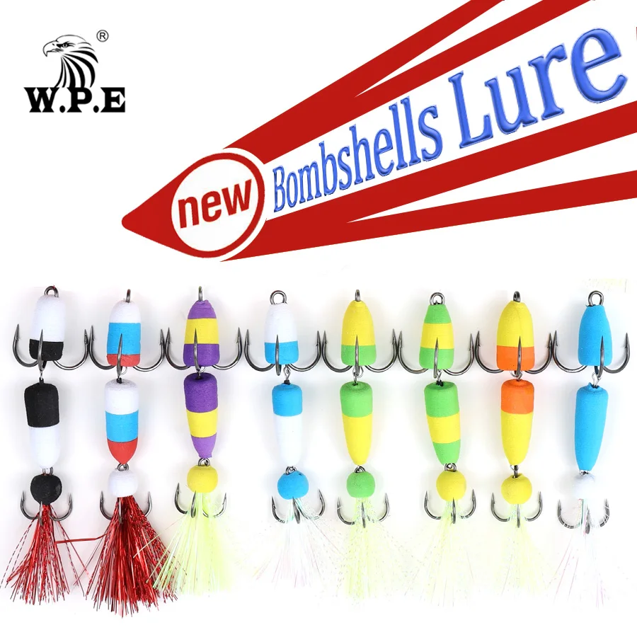 W.P.E New Fishing Lure 1pcs M Swim Bait Soft Lure High Density Foam Lure Fishing Tackle Multicolor Bass Artificial Lure Wobblers