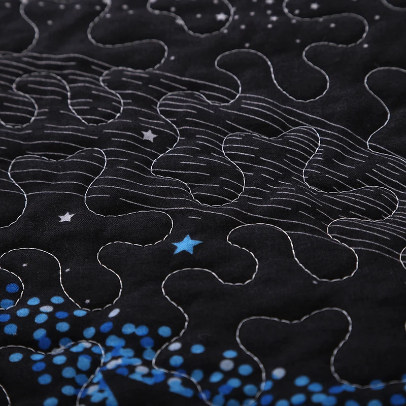 Роскошный Черный Galaxy высокое качество Двухслойное Покрывало стеганое покрывало пуховые одеяла тонкие воздухопроницаемые одеяла одеяло# sw