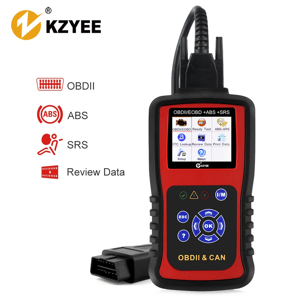 KZYEE KC501 OBD OBD2 Автомобильный сканер считывания двигателя/ABS/SRS Поддержка 45 марок