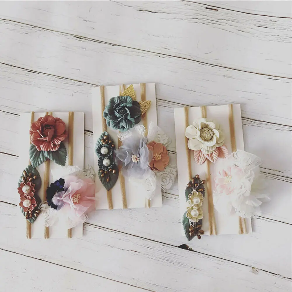 

Kids Girls Newborn Baby Toddler Flower Headband Hair Band Accessories Headwear