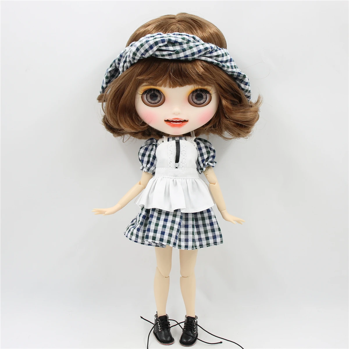 Ледяная кукла DBS Blyth 1/6 bjd белая кожа сужение тела короткие каштановые волосы новое