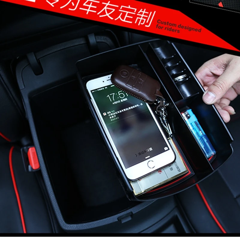

MONTFORD Auto Accessories For Kia Sportage KX5 2016 2017 ABS Plastic Inner Front Central Glove Armrest Console Storage Box 1Pcs