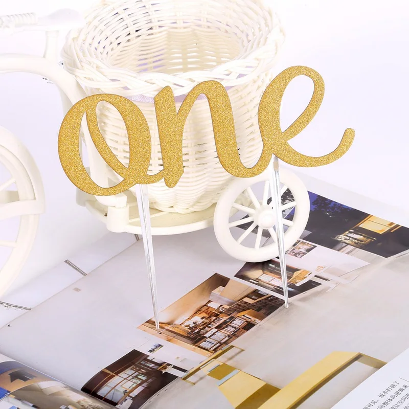 

1 pcs One Shape Cake Toppers Baby Shower Kids First Birthday Party Decorations Cake Candle Party Decoration Supply