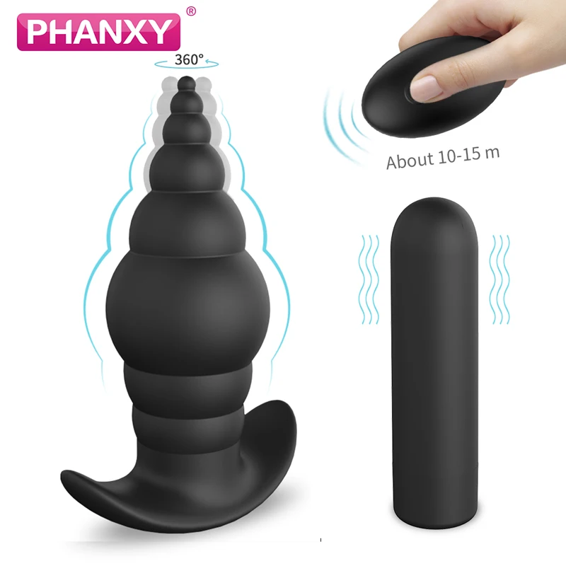 PHANXY Prostate Massager Vibrator Anal Plug Sex Toys For Men/ Women Wireless Remote Vibrators Butt Products Adult |