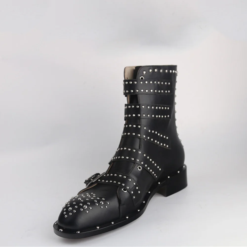 Stil Stiefel Gold Aus silber Große Mens 47 Gold Rahmengenäht Punk Echtem Sipriks 46 Leder Motorrad Schnalle Silber Handgemachte Schuhe gvAIxEnX