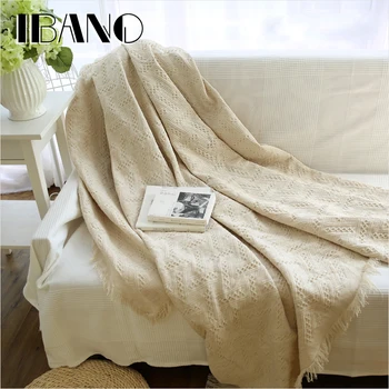 

Solid Color Blanket Cotton Multi-function Thread Blanket Decorative For Beed Sheet Floor Mat Tablecloth 180x230cm Sofa Blanket