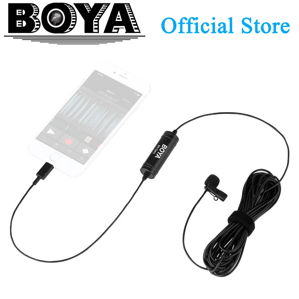 Newest BOYA BY-DM1 Lavalier Microphone Clip-on Mic with IOS Interface Plug for iPhone 8 7 Plus iPad Air iPod Touch Newest BOYA BY-DM1 Lavalier Microphone Clip-on Mic with IOS Interface Plug for iPhone 8 7 Plus iPad Air iPod Touch