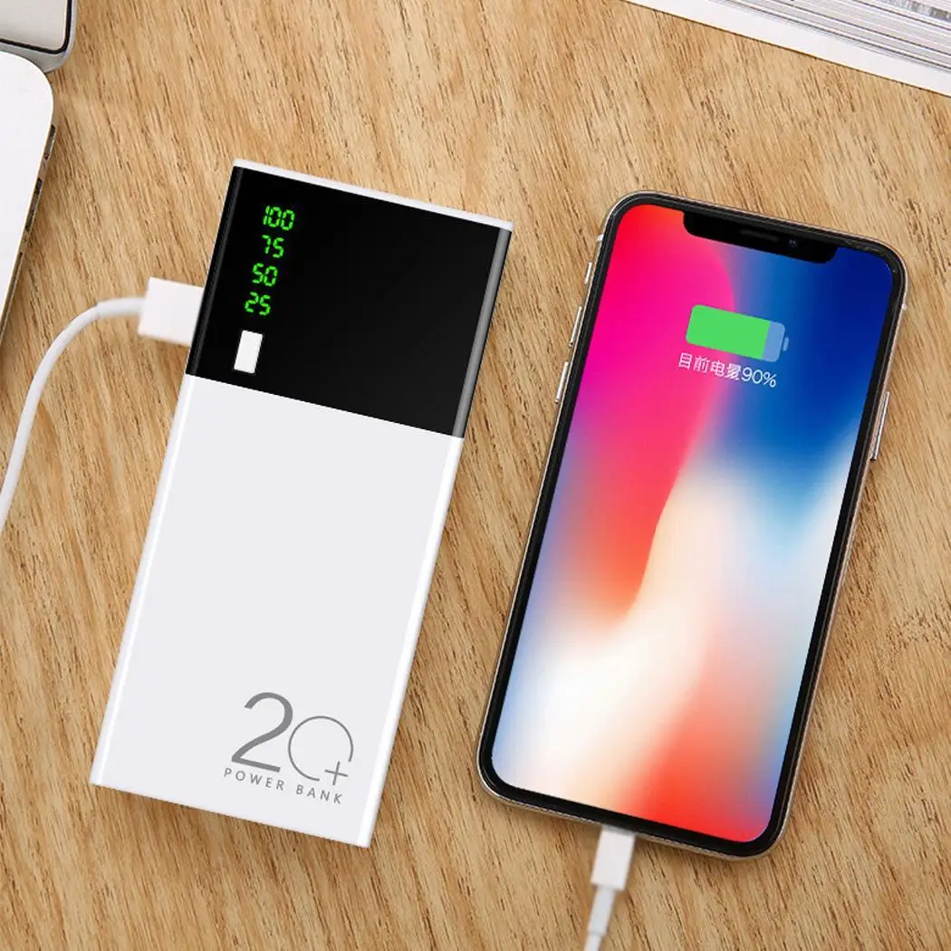 10000 мАч Внешний аккумулятор повербанк 2 USB светодиодный power Bank портативный