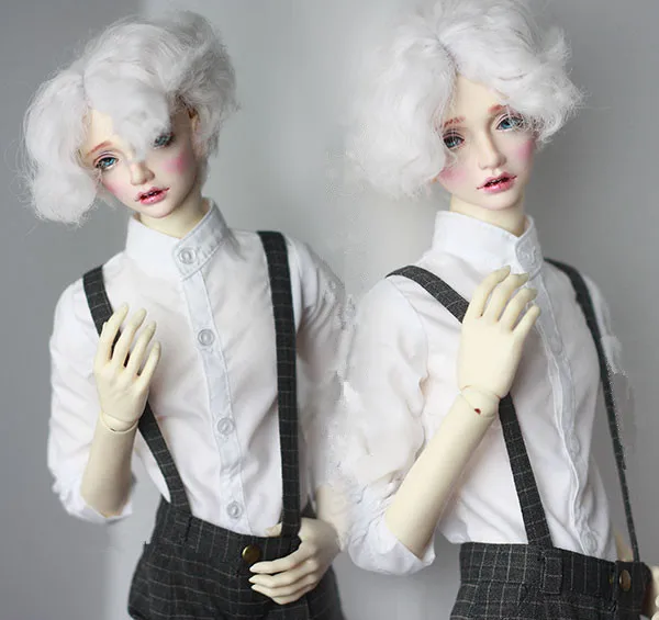 Белая рубашка с воротником стойкой для мужчин 1/3 1/4 BJD SD аксессуары кукол верхняя