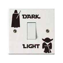 Classic Movie Star Wars Switch Sticker Dark Side Light Side Wall Decals Cartoon Vinyl Wallpaper Vintage Home Decor