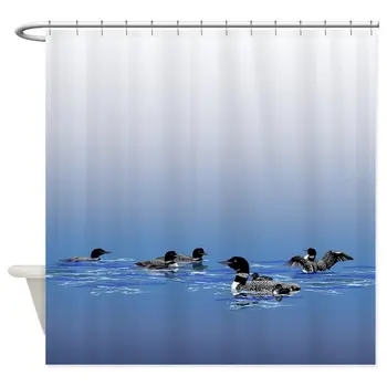 

Unique Loon Shower Curtain Decorative Fabric For Bathroom Polyester