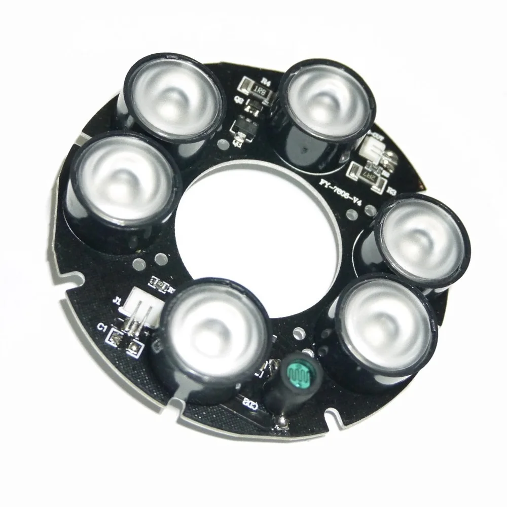 

90 degrees CCTV Accessories infrared light 6 pcs Array IR LED board for Surveillance cameras night vision diameter 60mm