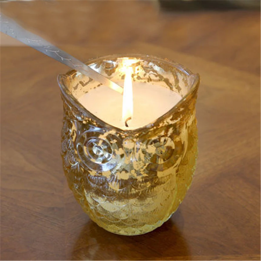 Glass Decorative Candles Cup Essential Oil Velas Pillar Scented Candle