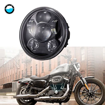 

5.75 '' inch black Projector LED Headlight Bulbs motorcycle Iron 883, Dyna, Street Bob FXDB.