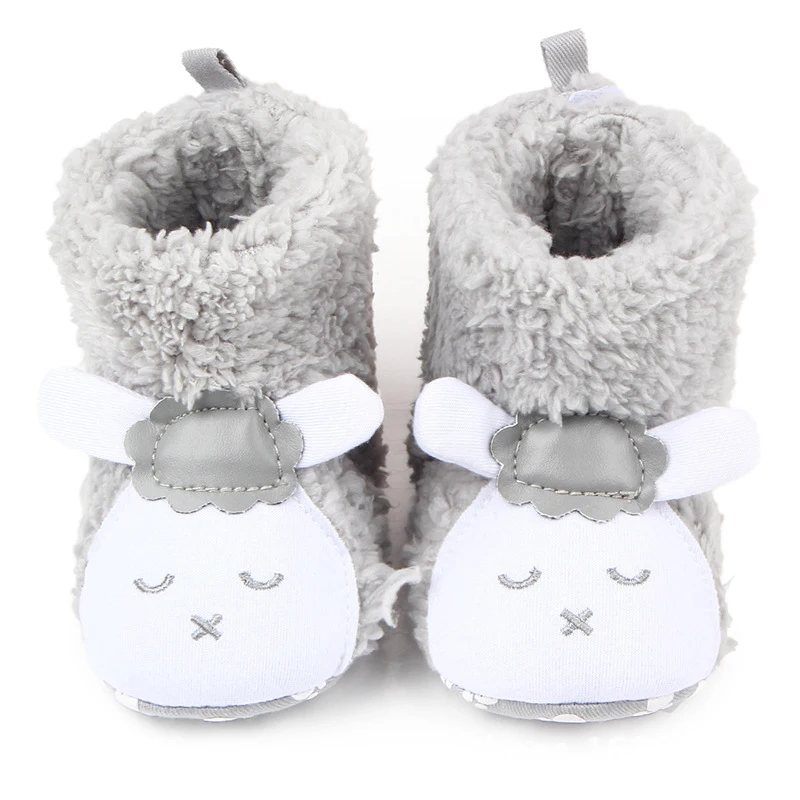 Winter Warm Baby Boy Cute Sheep Shoes First Walkers Warm Sweaters Boots