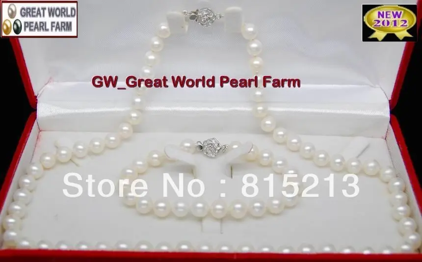 

ddh059 Natural AAA white 6-7mm Akoya pearl necklaces&bracelets