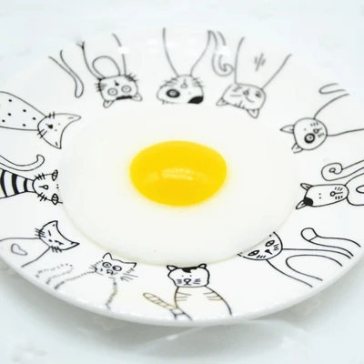 LONSUN) игрушка/декоративные яйца муляжи фруктов овощи дети ролевые кухонные игрушки дом обучающий реквизит - Цвет: Белый
