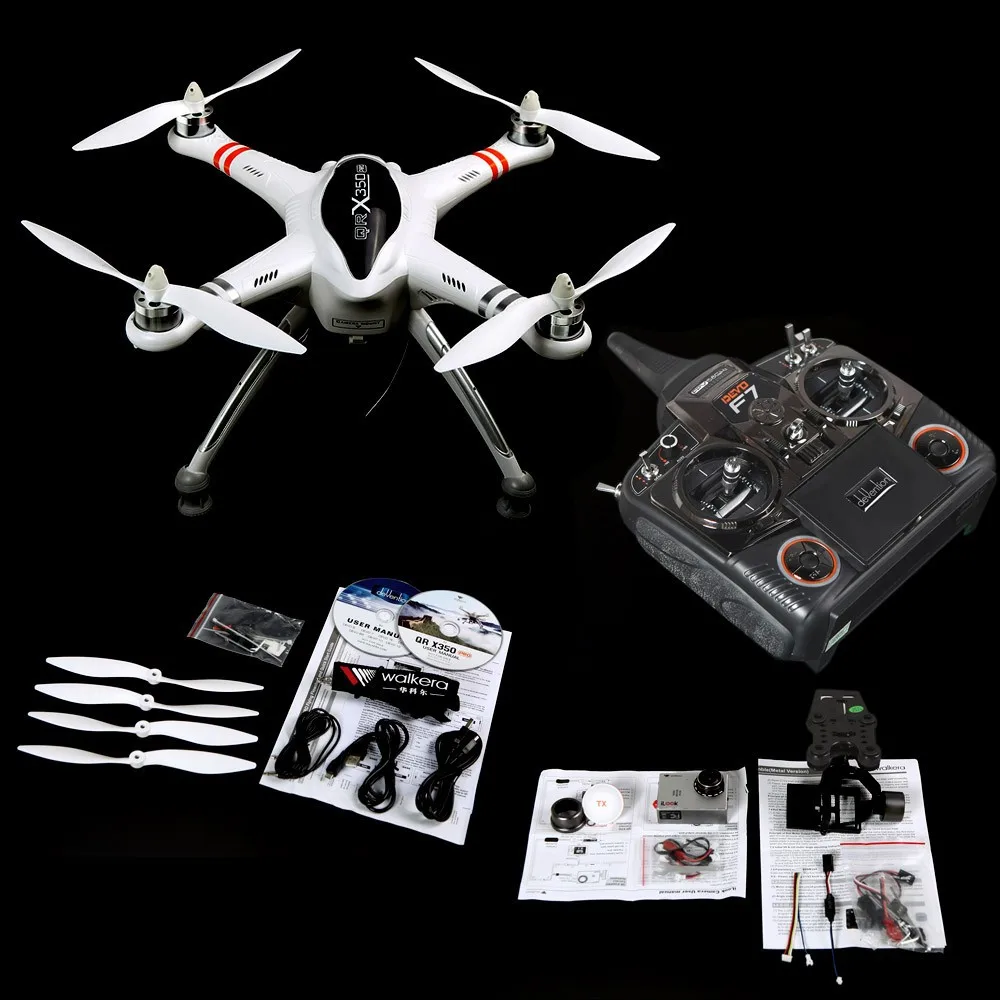 Квадрокоптер Walkera QR X350 Pro Perfect RTF RC FPV+ передатчик DEVO F7+ камера iLook+ G-2D карданный шарнир для аэрофотосъемки