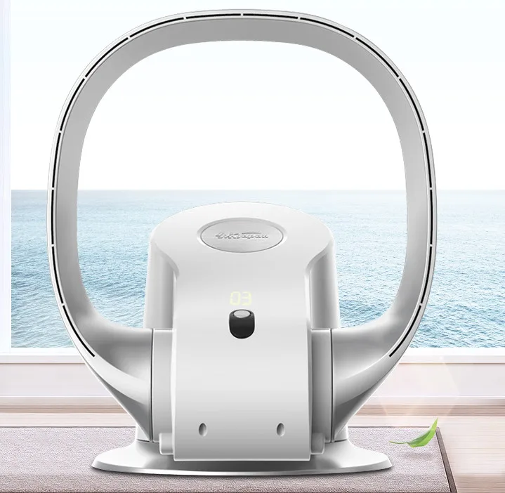 2019 220V/110V quiet variable speed non-blade bladeless fan home office has the remote timing function folding fan 12 inches