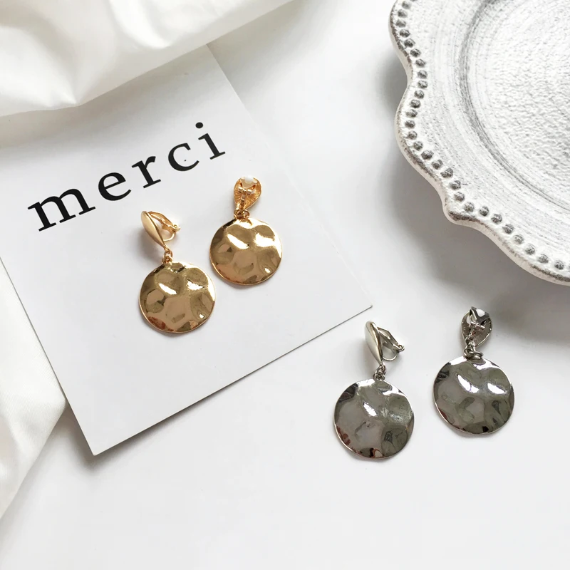 

Free Shipping New Hammered Geometric Cute Alloy Earring