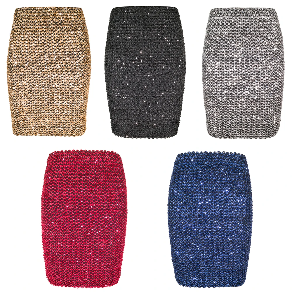 Юбка Flectit женская с золотыми блестками по фигуре|bodycon pencil skirt|mini skirtpencil skirt |