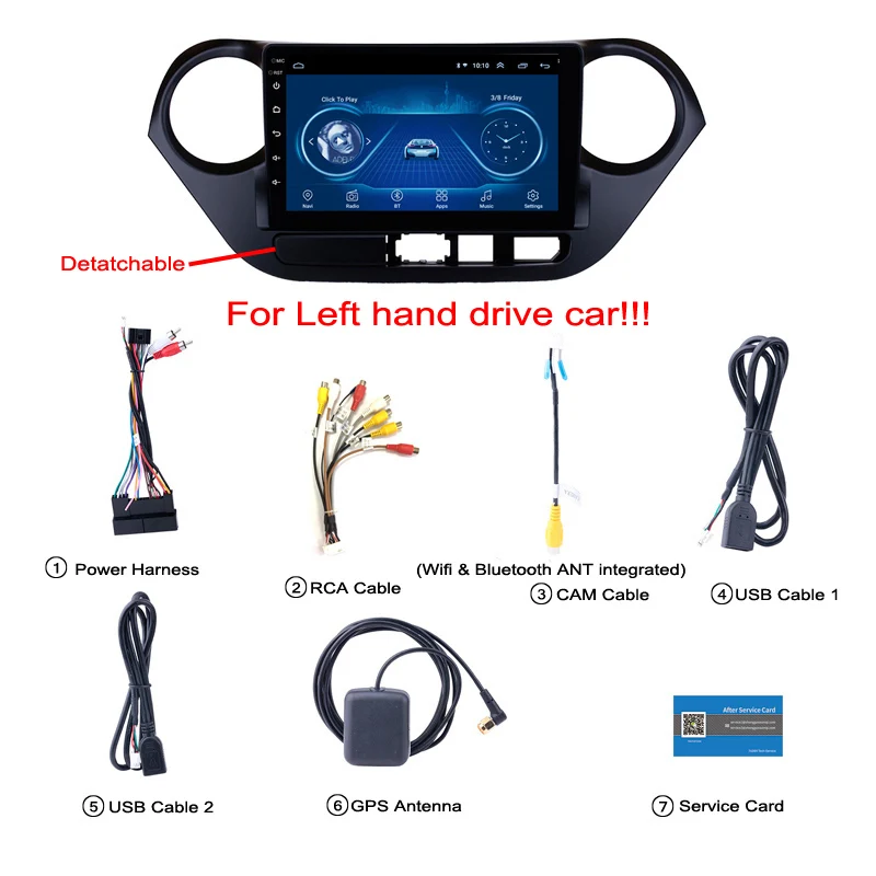 Sale 9" Super Slim Touch Screen Android 8.1 radio GPS Navigation for Hyundai i10 left hand driving Stereo Multimedia with Bluetooth 1