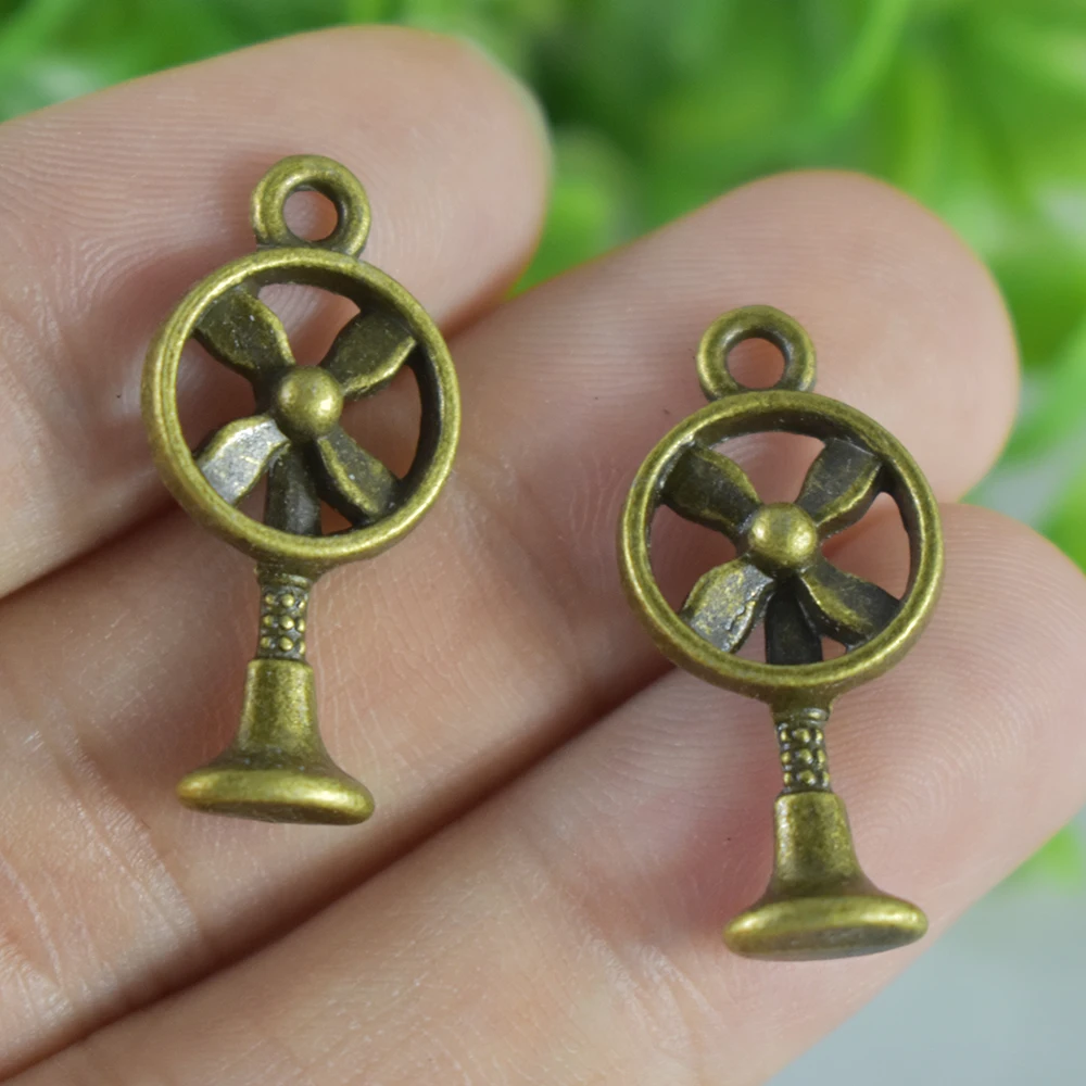 12pieces 25x12mm Antique Bronze Charm Pendant Fan Jewelry Making DIY Handmade Craft | Украшения и аксессуары