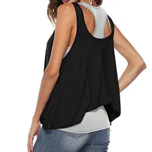 Комплект из 2 предметов, с О-образным вырезом Профессиональный Для женщин с лямкой на шее спортивная рубашка для йоги полиэстер Вязаный жилет Короткий пуловер Фитнес слэш тренажерного зала и M14