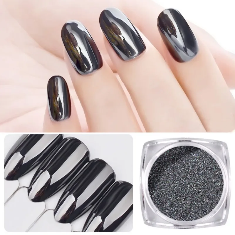 2018 Black Glitter Crafts Powdered Flake Nail Art Nail Dip Powder