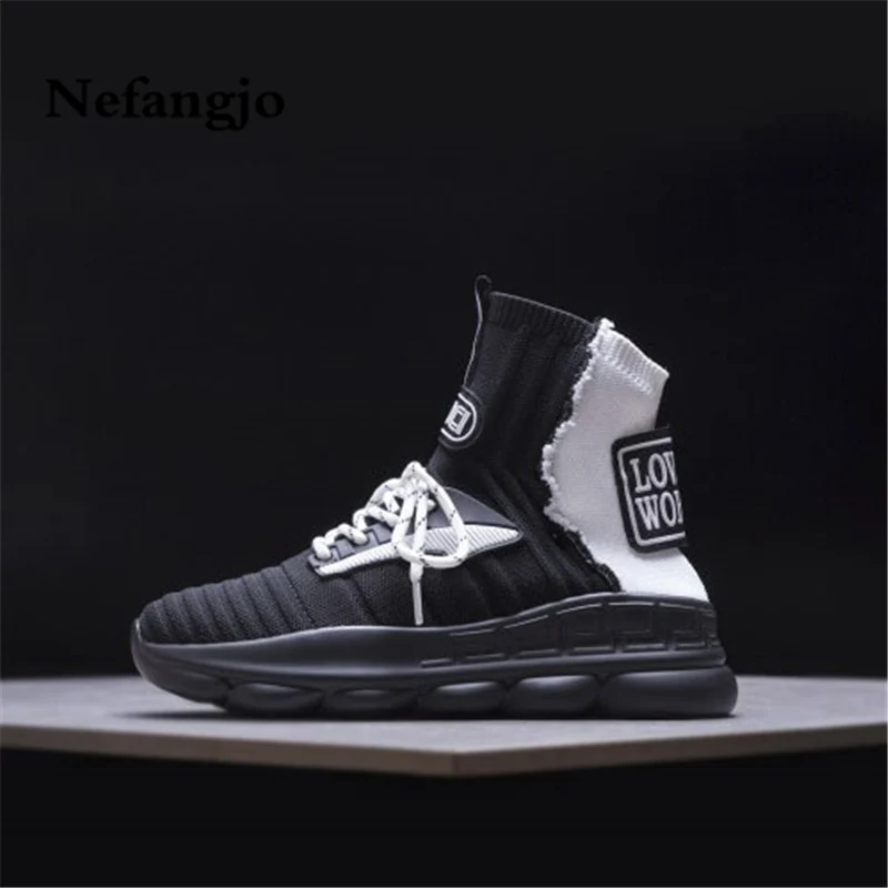 

Nefangjo 2018 English Wind Network Red Women's Shoes Short Boots Martins College Vintage Chelsea Boots Water Defense Platform