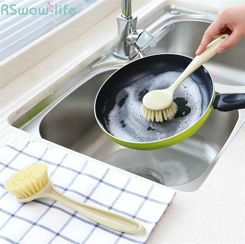 

Brush Kitchen Long Handle Wash Dishes Household Cleaning Brushes Hanging Multifunctional Wash Pot Artifact Kitchen Tools PP Pan