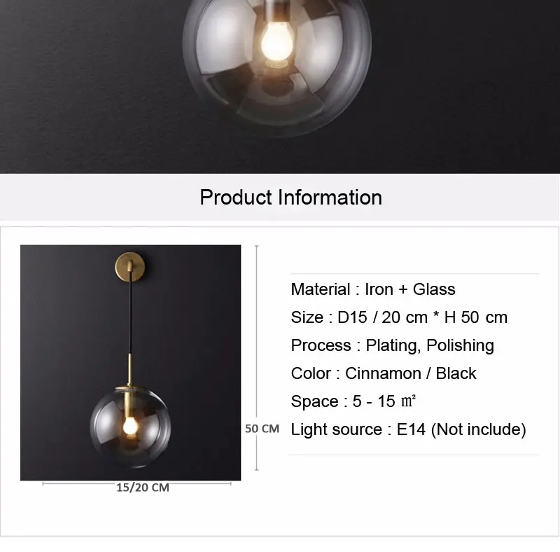 glass wall lamp