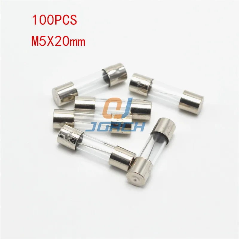 100個セット5x20mm急速吹きガラス管ヒューズ各種キット、急速吹きガラスヒューズ1a 2a 4a 5a 8a 10a 250vtube