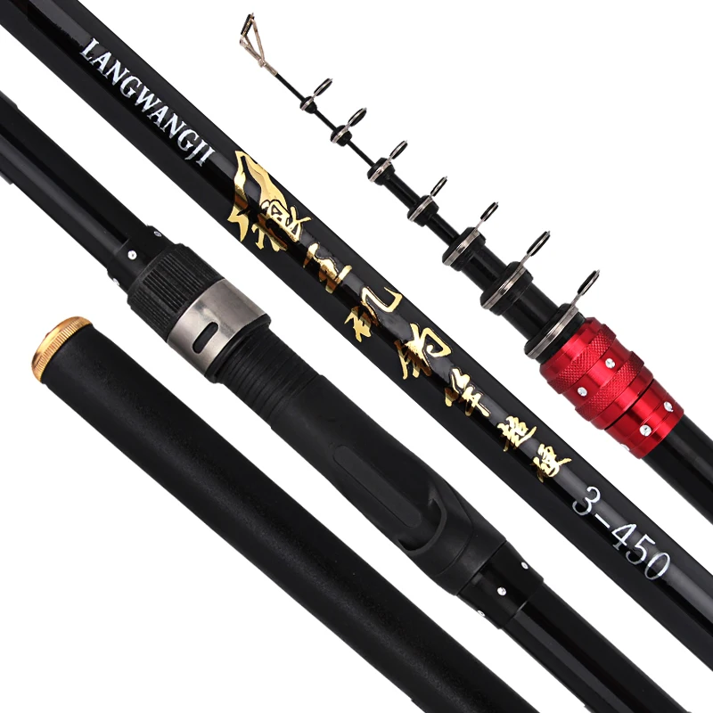 Discount Offer for  Carbon Fiber Rock Fishing Rod 3.6m 7.2m Positionable Fishing Stick Super Hard Long Vara De Pesca Ca