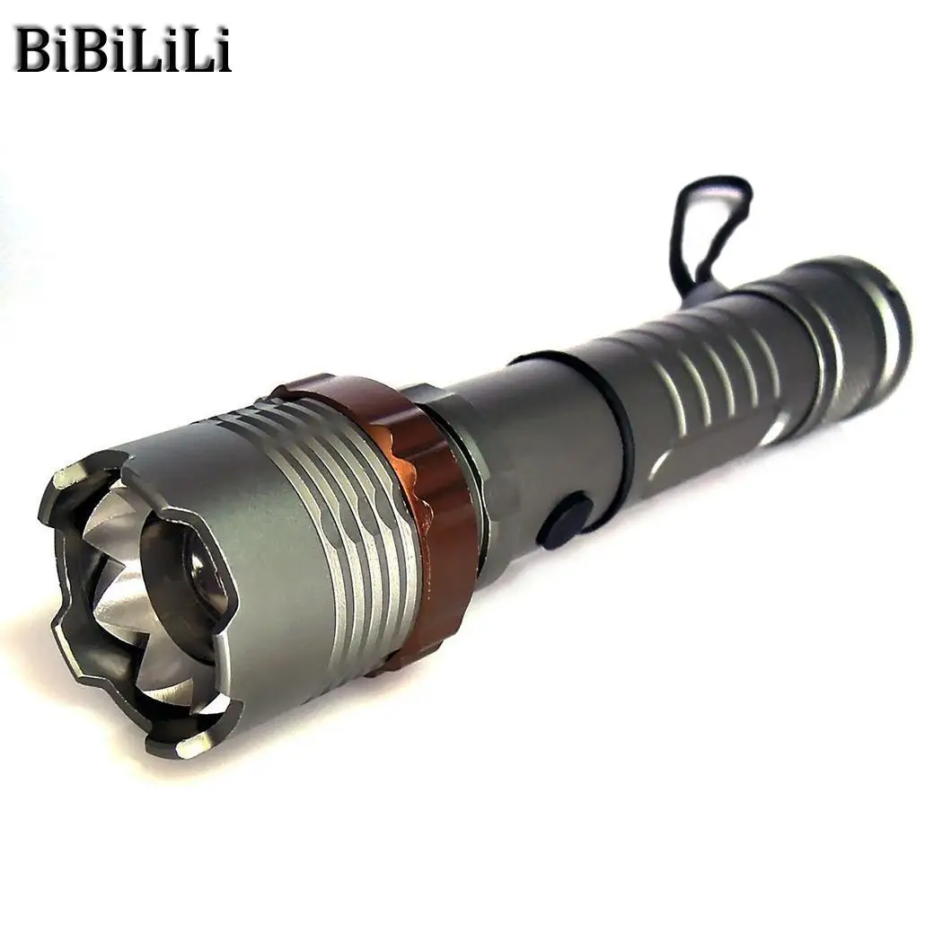 

6 Convex Flashlight Charger Lens 16 8 1000lm Button 10W Power ON OFF 1 9cm Tactical Zoomable LED Plug US 6 with 3 5inch Adapter