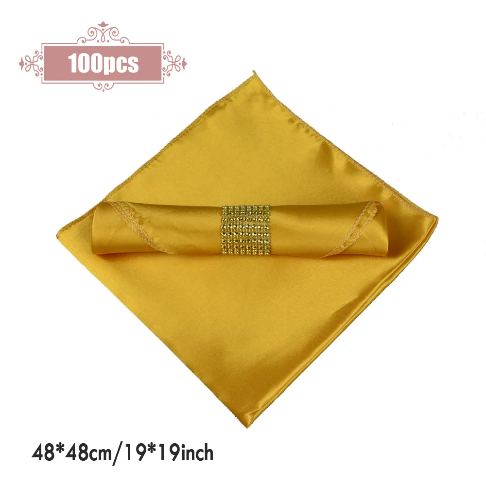 Buy Cheap 100pcs/lot 19" Gold Yellow Satin Table