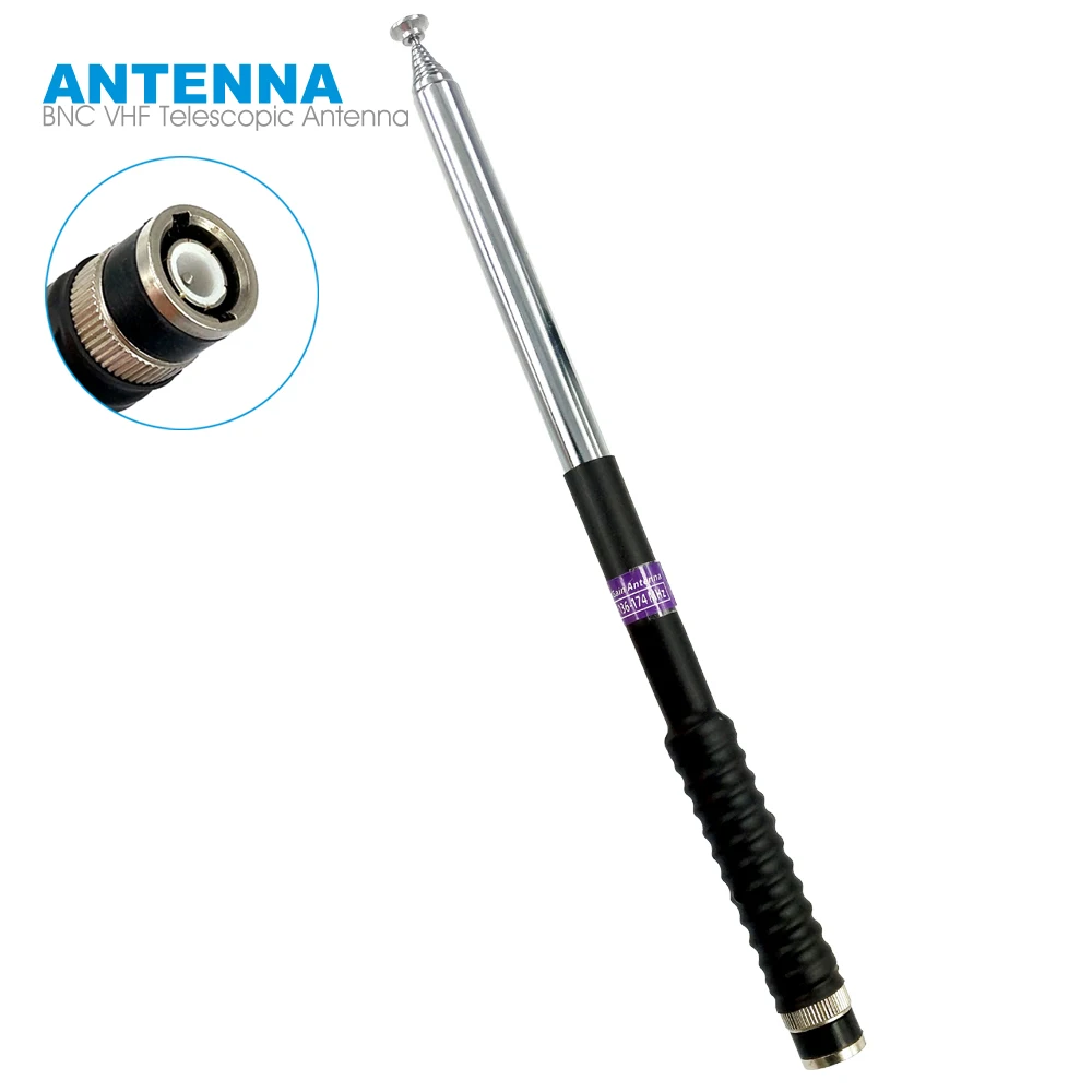 Телескопическая BNC антенна Gain для ICOM V8 V80 IC V82 Kenwood TK310 Walkie Talkie двухсторонняя