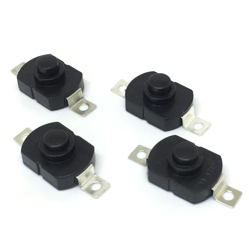 10PCS push button Switch 1712KD 30V 1A flashlight switch LOCK 17X12X9.5mm Table lamp switch flashlight button switch ON-OFF 4