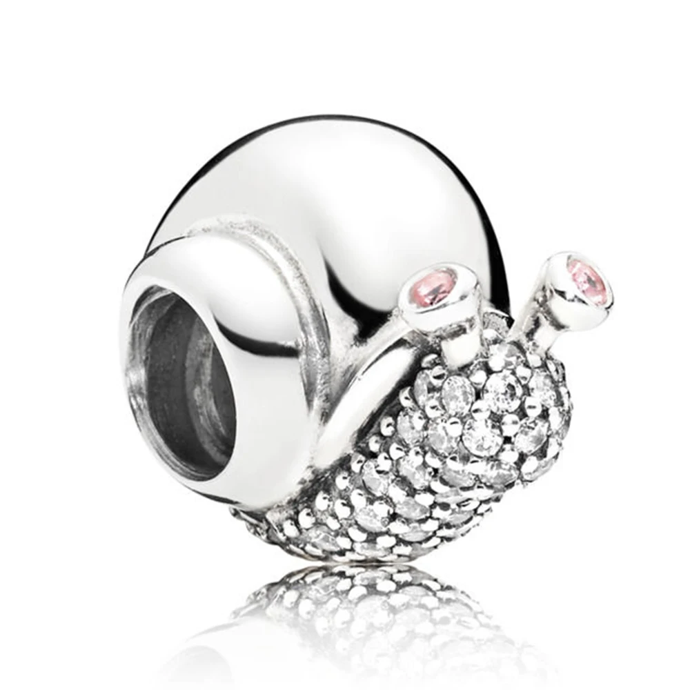 

2018 Spring New 100% 925 Sterling Silver Charms Sparling Snail Charms Fit Original Bracelet Diy Jewelry