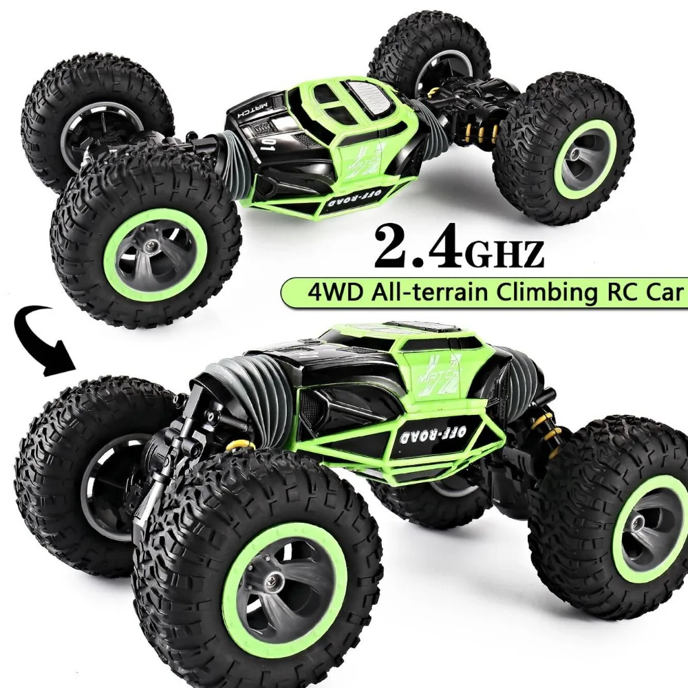 

RC Car 4WD Truck Scale Double-sided 2.4GHz One Key Transformation All-terrain Vehicle Varanid Climbing Car Remote Control Toys