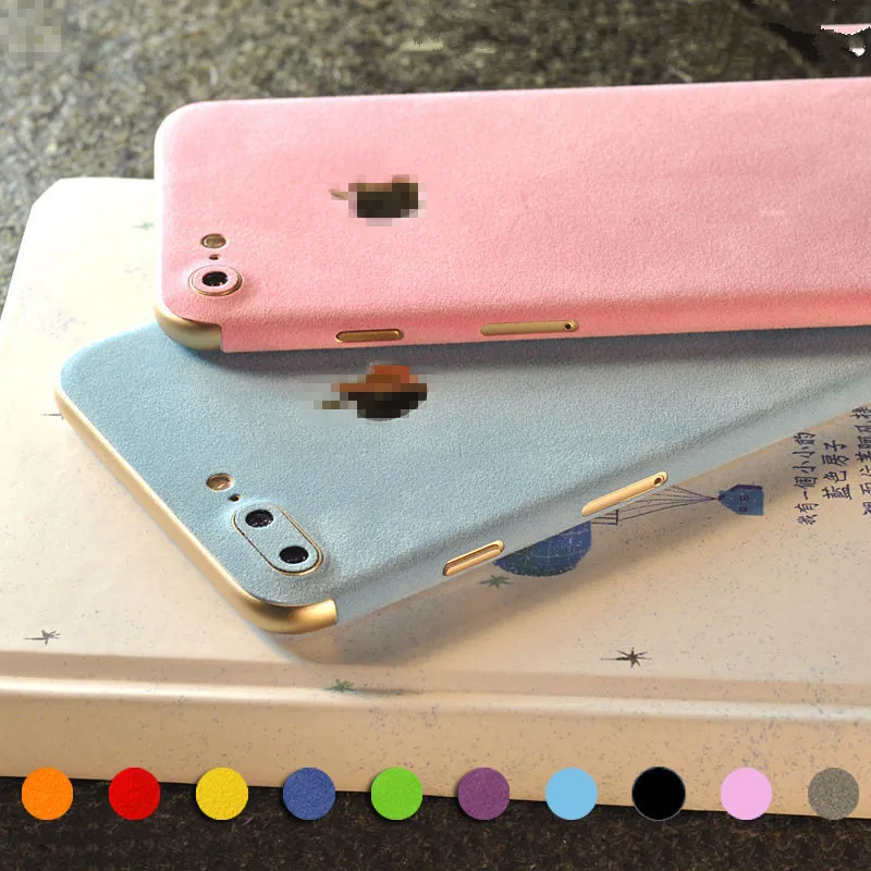 

Plush Surface For iPhone 6 6S 7 7 Plus Back Screen Protector Film Protective Cover Stickers Color Paster Rear Decorative Film