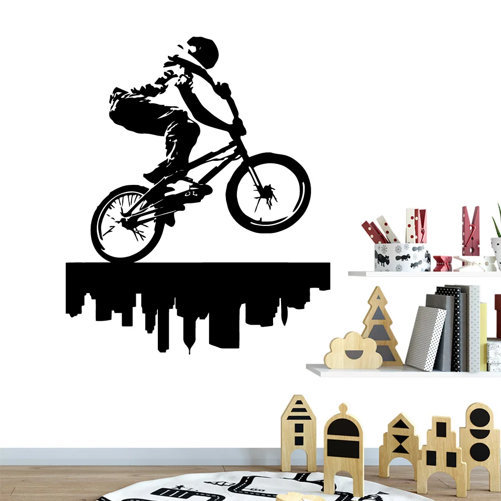 

Plane Sticker bike riding Wall Stickers Wall Art Decor For Living Room Kids Room Art Mural muursticker vinilo decorativo