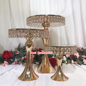 

Gold Crystal cake stand set mirror& metal surface face fondant cupcake sweet table candy bar table decorating