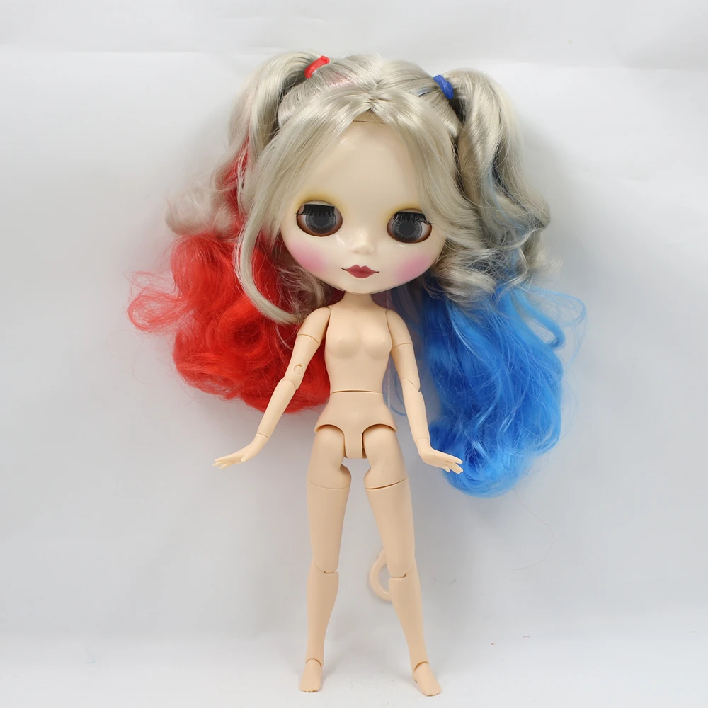 Ледяной обнаженный завод Blyth кукла Харли Куинн No.260BL3167/1061/6208 красный синий микс