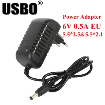 

Black 6V 0.5A Europe universal Wireless router recorder Charger DC 5.5*2.5mm 500MA transformer sphygmomanometer Power Adapter