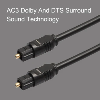 

1m-12m OD2.2 Digital Optical Fiber Audio Cable Gold-plated Connector Cord For Recorder Amplifier TV Set-top Box
