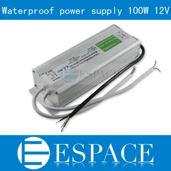 

IP67 12V 8.33A 100W AC100-240V Input Electronic Waterproof Led Power Supply/ Led Adapter 12V 100W free shipping