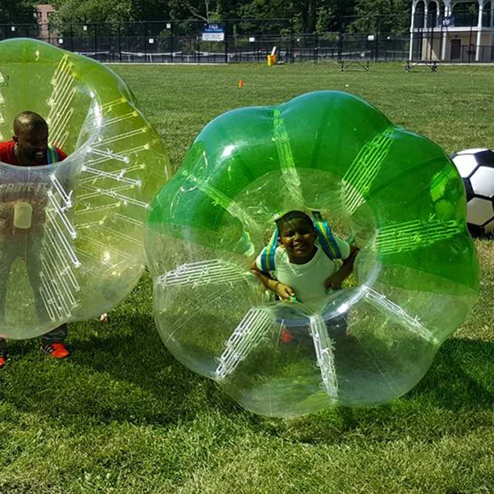 Free shipping 0.7TPU 1.5m diameter soccer with bubble,inflatable body